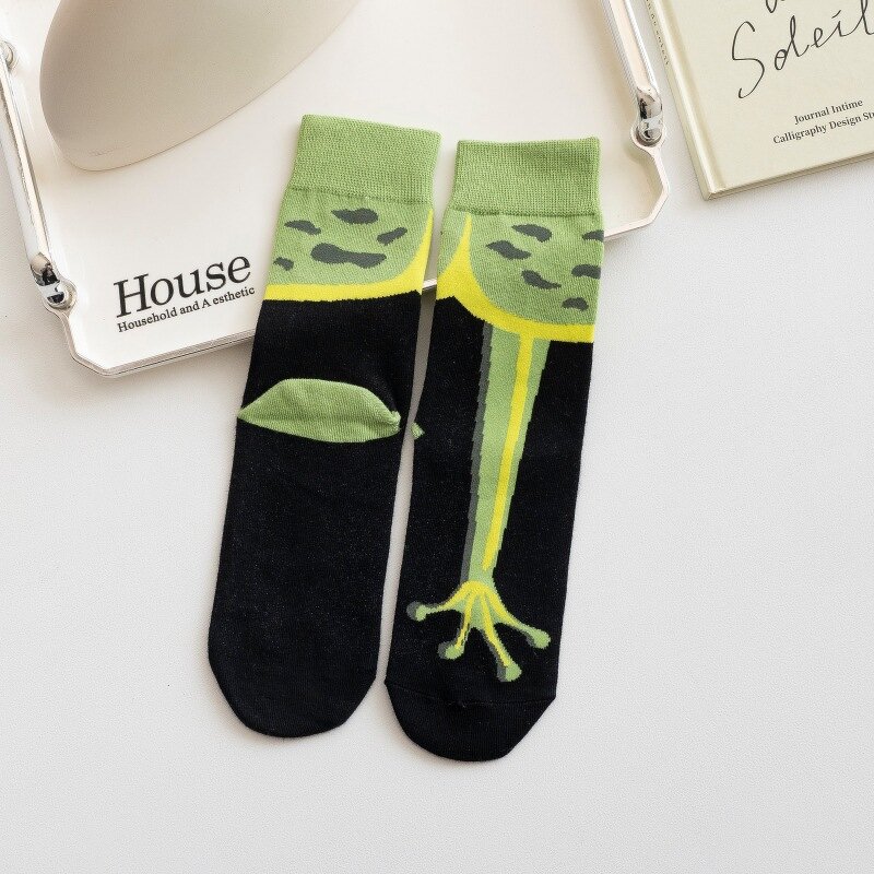 Women's Socks Supplier - Funny Frog Feet Pattern