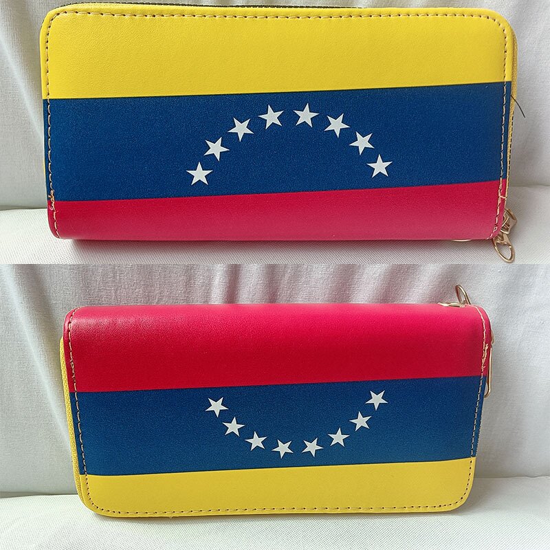Faux Leather Wallet Manufacturer - Mexico Puerto Rico Flag Print