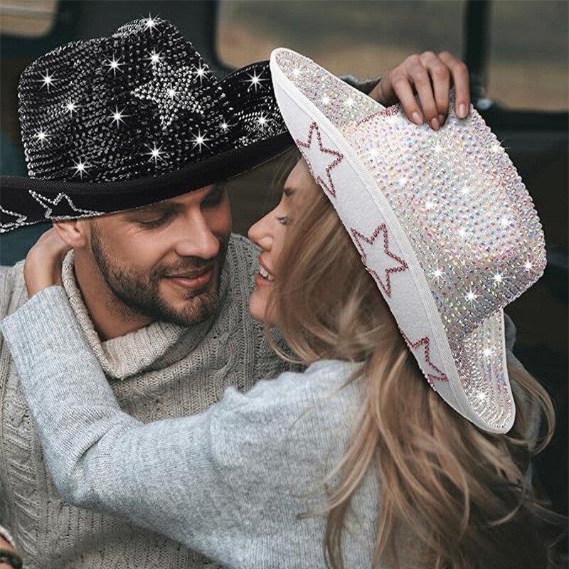 Cowboy Hat Supplier - Disco Silver Star Rhinestone