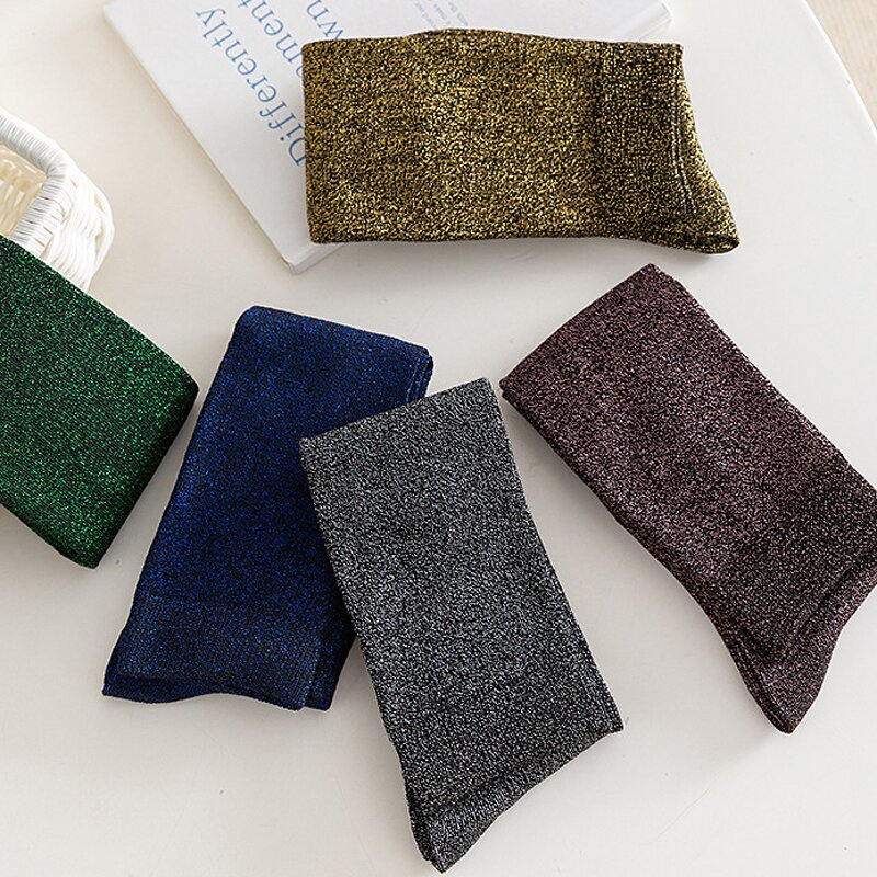 Women's Dress Socks Supplier - Glittery Calf Multi-Color