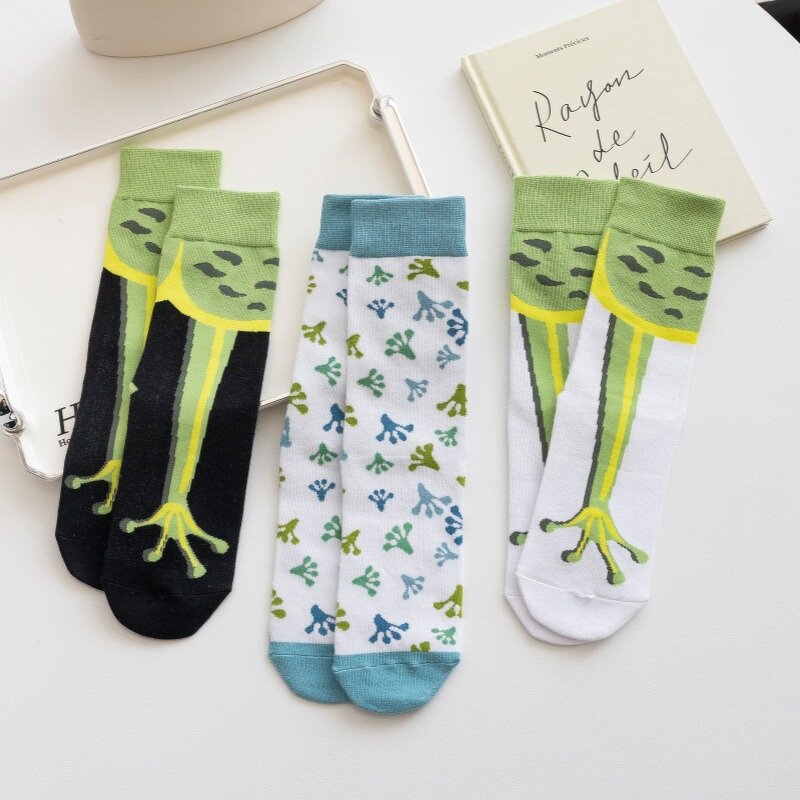 Women's Socks Supplier - Funny Frog Feet Pattern
