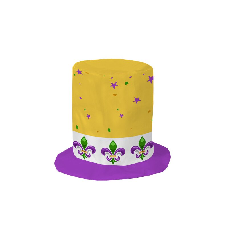Top Hat Factory - Custom Mardi Gras Fleur-de-Lis