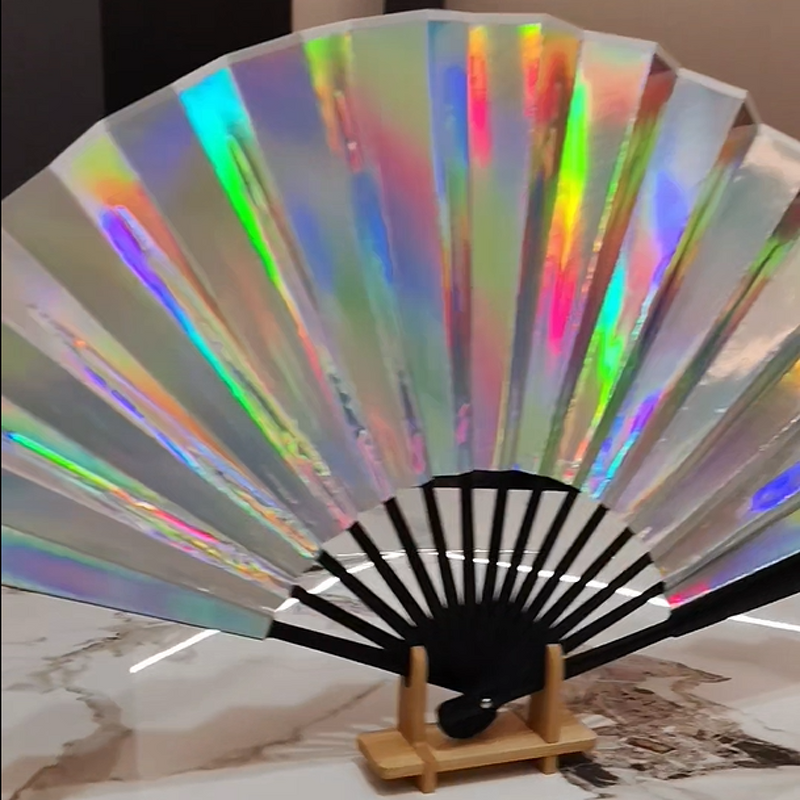 Rave Fan Supplier - Double Side Reflective Holographic