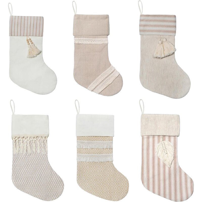 Christmas Stockings Factory - 20 Inch Rustic Farmhouse Tassels