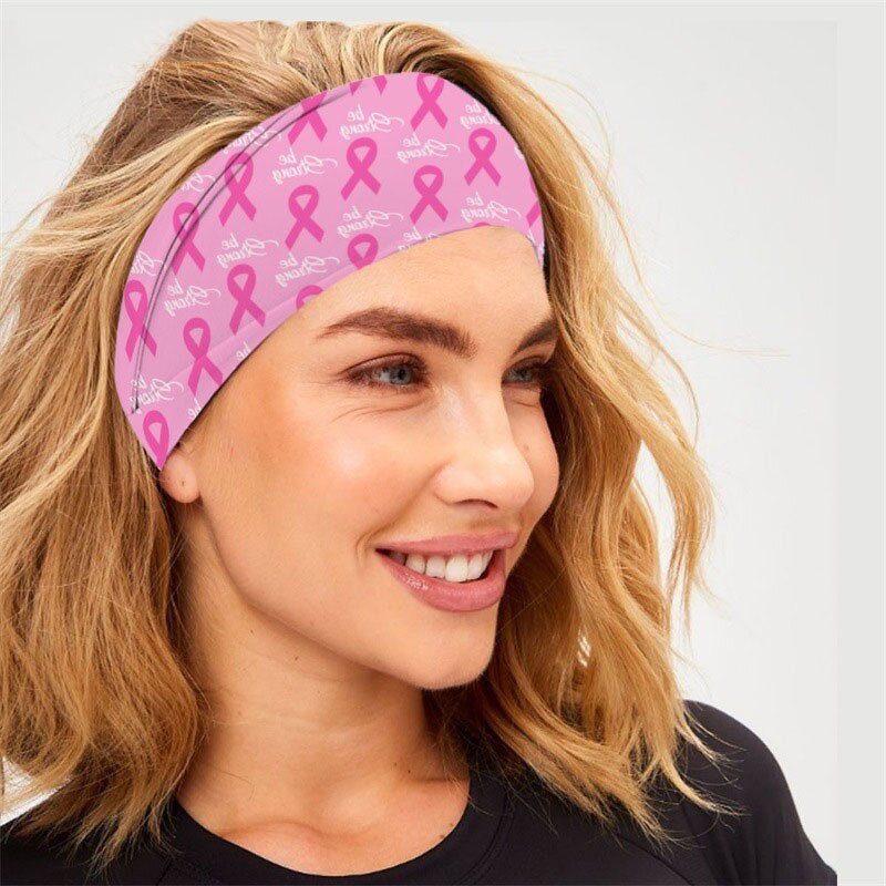 Sports Headband Manufacturer - Pink Ribbon Breast Cancer