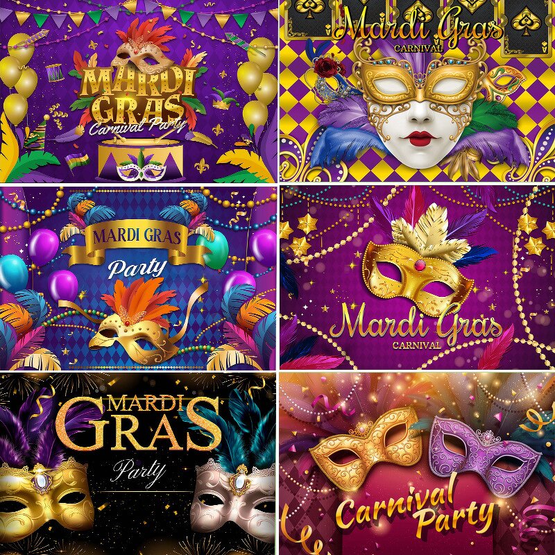 Carnival Backdrop Supplier - Party Masks Banner Decor