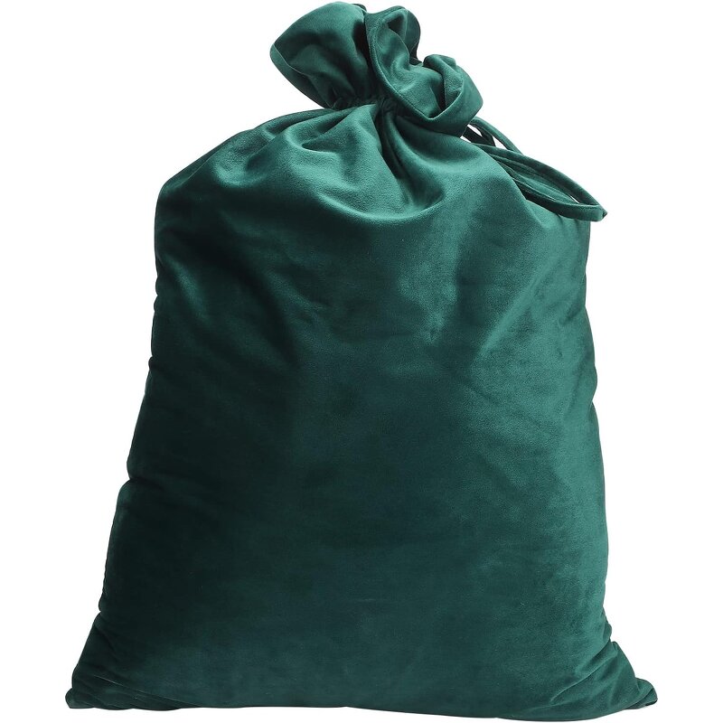 Santa Bag Supplier - Custom Velvet Present Sack Drawstring