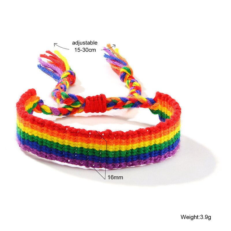 Pride Bracelet Supplier - Rainbow Adjustable Handmade