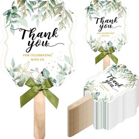 Wedding Hand Fans Supplier - 10pcs Thank You Bridesmaid