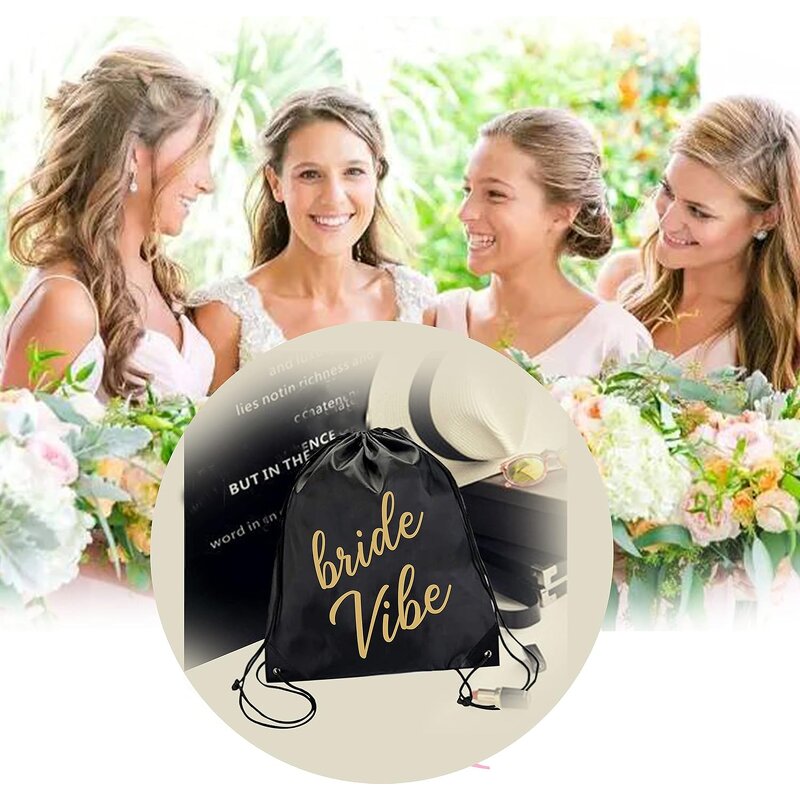 Bachelorette Backpack Supplier - Bride Drawstring Gift Bag