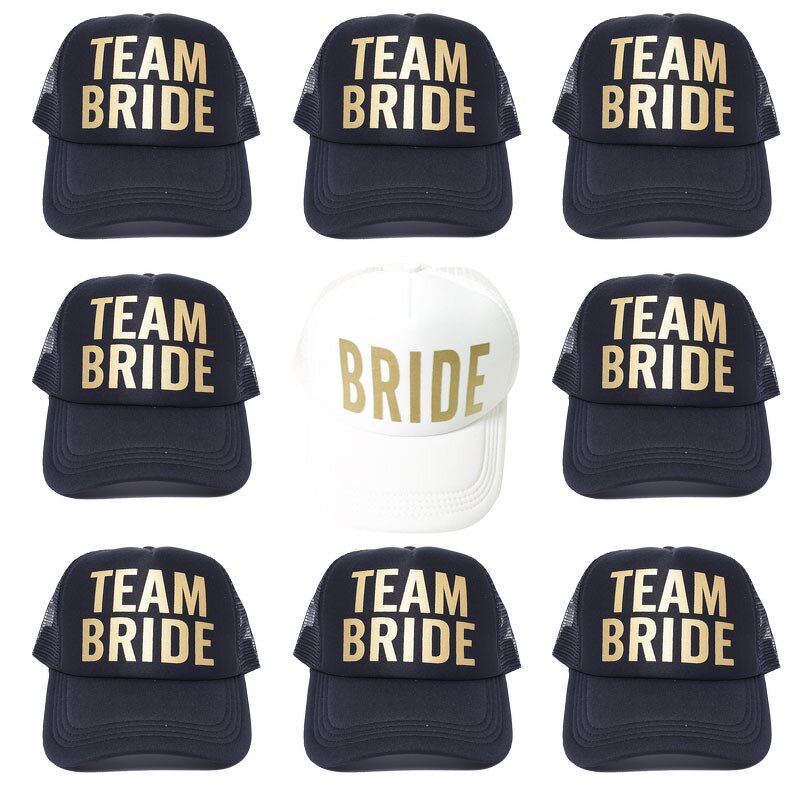 Wedding Cap Factory - Groom Bride Team Mesh