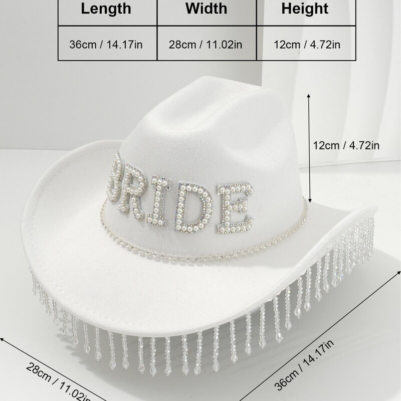 Bridal Cowboy Hat Factory - Western Bachelorette Pearl