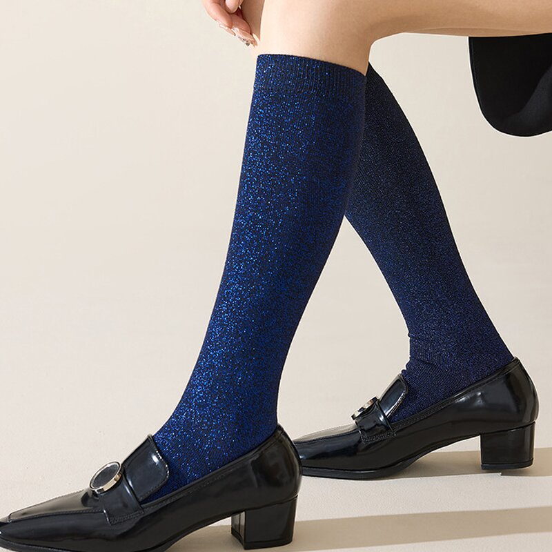 Women's Dress Socks Supplier - Glittery Calf Multi-Color