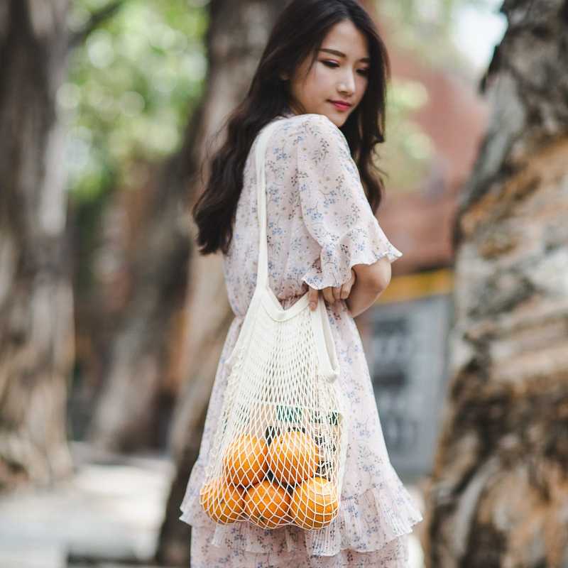 Mesh Shopping Bag Manufacturer - Reusable Drawstring Cotton Net