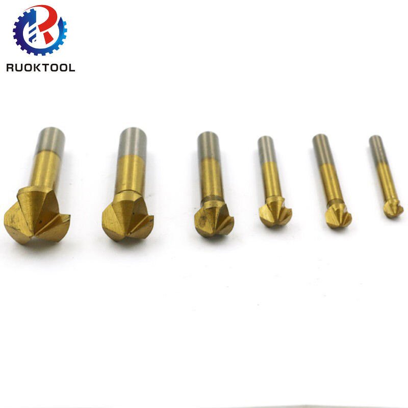 Chamfer Drill Bit Set Manufacturer - 6PC 3Flute Titanium Coated