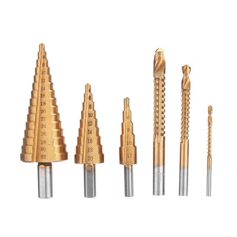 Step Drill Bit Set Manufacturer - 6 Pcs HSS Metal Hole Cutter