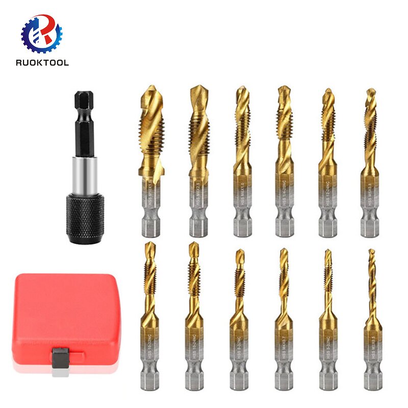 Tap Drill Set Supplier - 13Pcs Sprial High Quality Hss