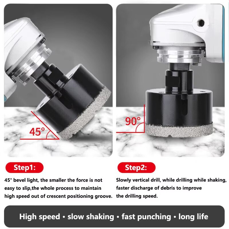 Diamond Hole Saw Supplier - 8Pcs M14 Brazed Dry Drilling