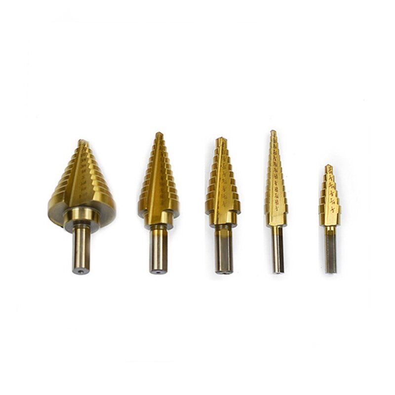 Step Drill Bit Set Factory - 6Pcs Center Stepped Titanium