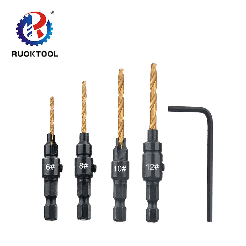 Wood Drill Bits Factory - 4pcs HSS Countersink Constructed