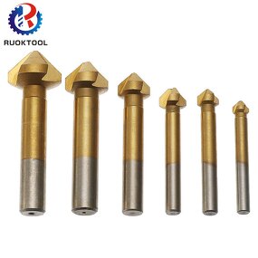 Chamfer Drill Bit Set Manufacturer - 6PC 3Flute Titanium Coated
