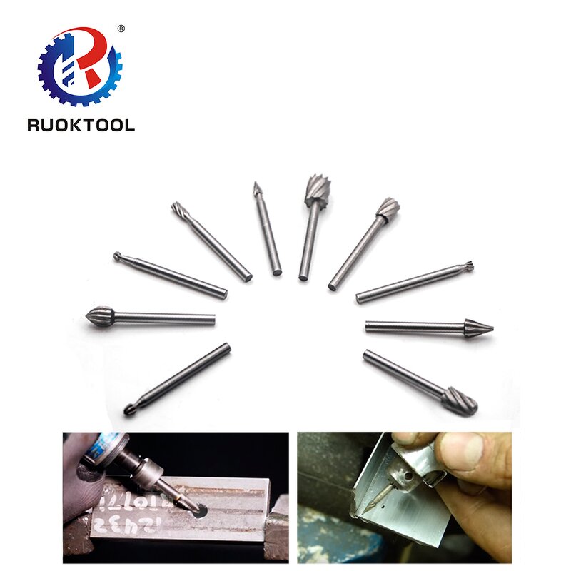 Rotary Drill Bits Supplier - 10PCS Tungsten Carbide Burr Tapered