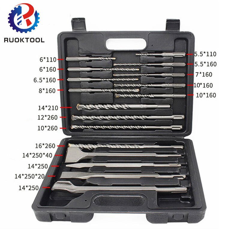 Hammer Drill Bit Set Supplier - 17pcs Sds Plus Rotary Hammer