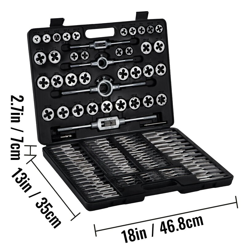 Tap and Die Set Supplier - 110 Pcs Metric Hand Threading