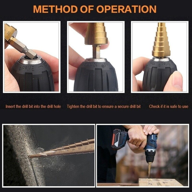 Step Drill Bit Supplier - Straight Groove Titanium Coated