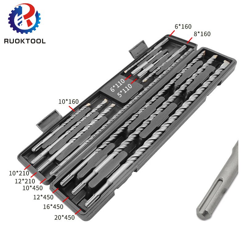 Masonry Drill Bit Set Supplier - 11Pcs Sds Plus Electric Rotary