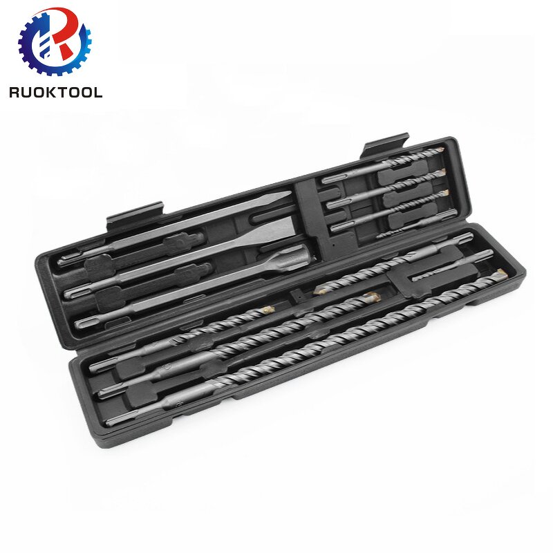 SDS Drill Bit Set Supplier - 12Pcs YG8C Chisel Long Set