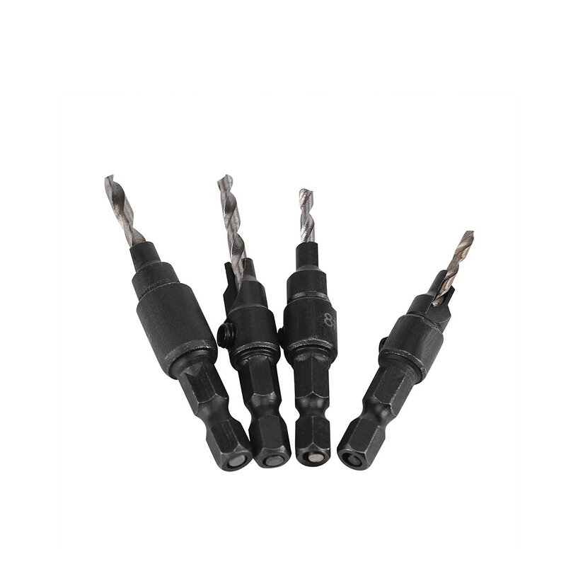 HSS Drill Bits Factory - 4pcs Hex Shank Screw Hole Chamfer