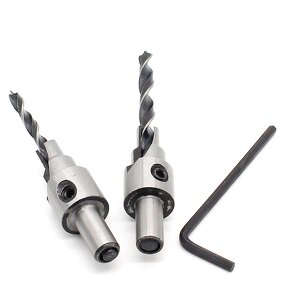 Pilot Drill Bits Set Factory - 2pc 3 Steps Chamfer Hinge