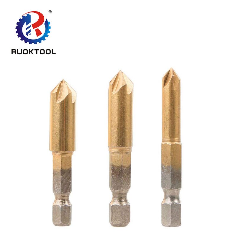 Countersink Drill Bit Set Manufacturer - 6pcs HSS 90 Degree Hex