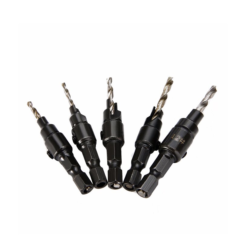 Carbide Drill Bits Supplier - 5pcs TCT Hex Shank 2 Flute