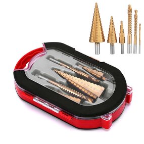 Step Drill Bit Set Manufacturer - 6 Pcs HSS Metal Hole Cutter