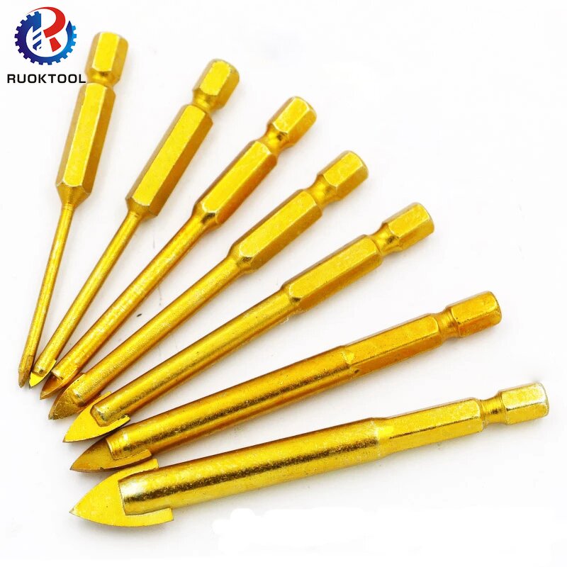Tile Drill Bit Supplier - Titanium Coated Hex Triangle Wall