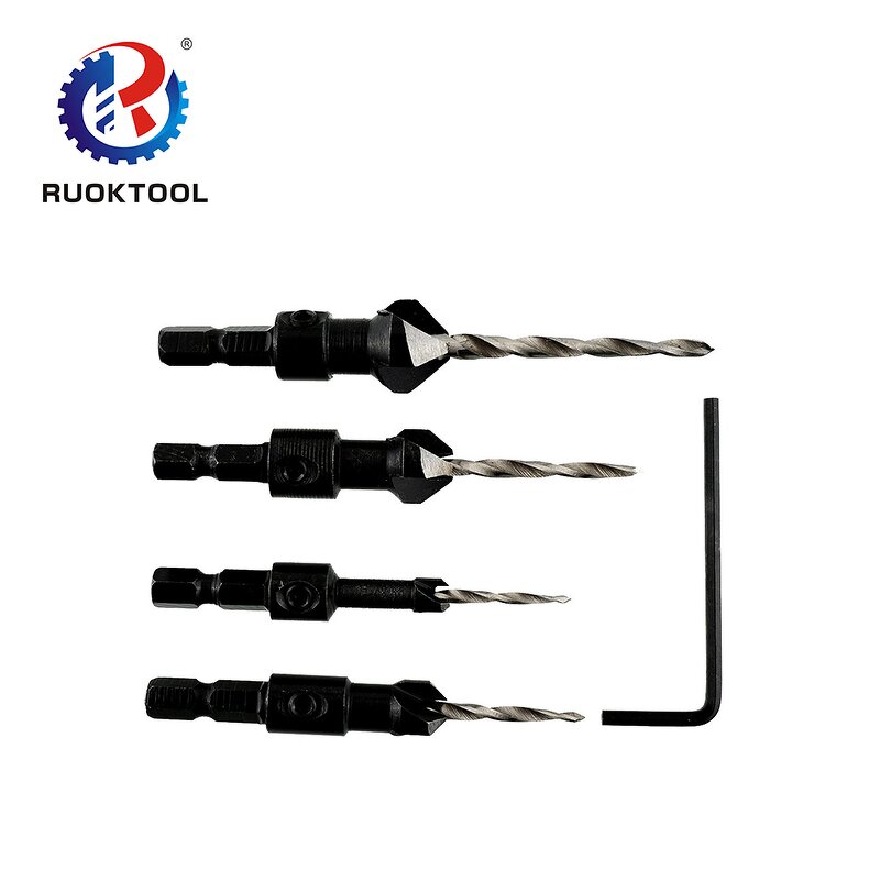 Carbide Drill Bit Manufacturer - 4pcs Hex Shank Tipped for Wood