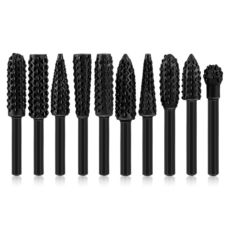 Rotary Burr Set Factory - 10pcs Woodworking Carving Rasp
