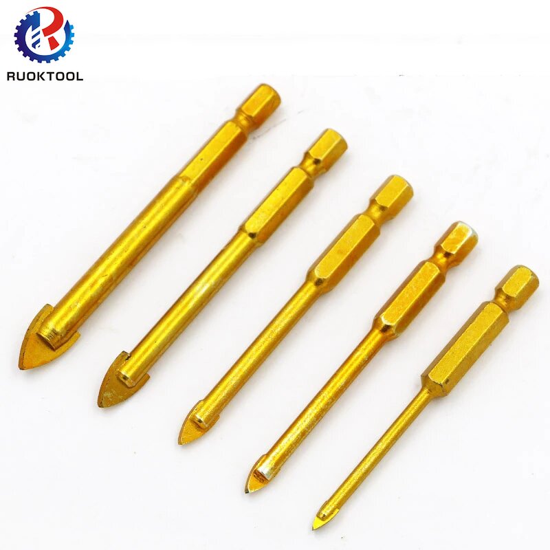 Tile Drill Bit Supplier - Titanium Coated Hex Triangle Wall