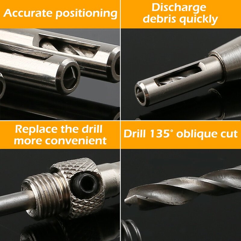 Hinge Drill Bits Factory - 4PC HSS Self Centering Cabinet