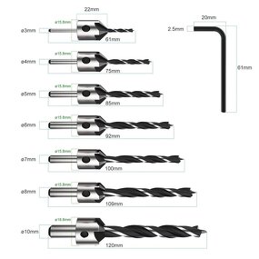 Wood Drill Bit Set Manufacturer - 7pcs HSS Countersink Set