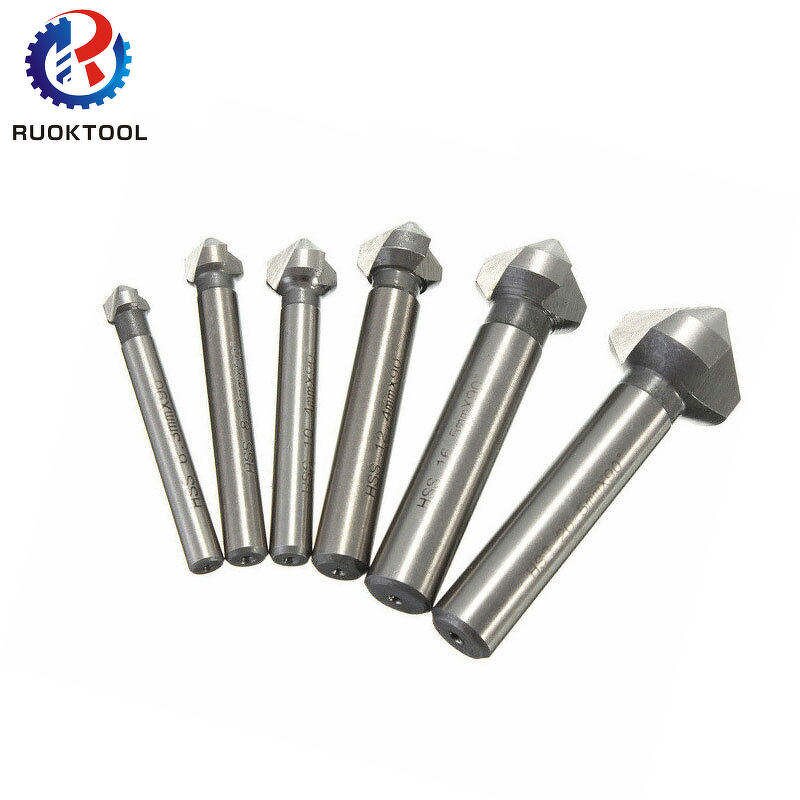 Chamfer Cutter Set Manufacturer - 6pcs 3 Flute HSS End Mill