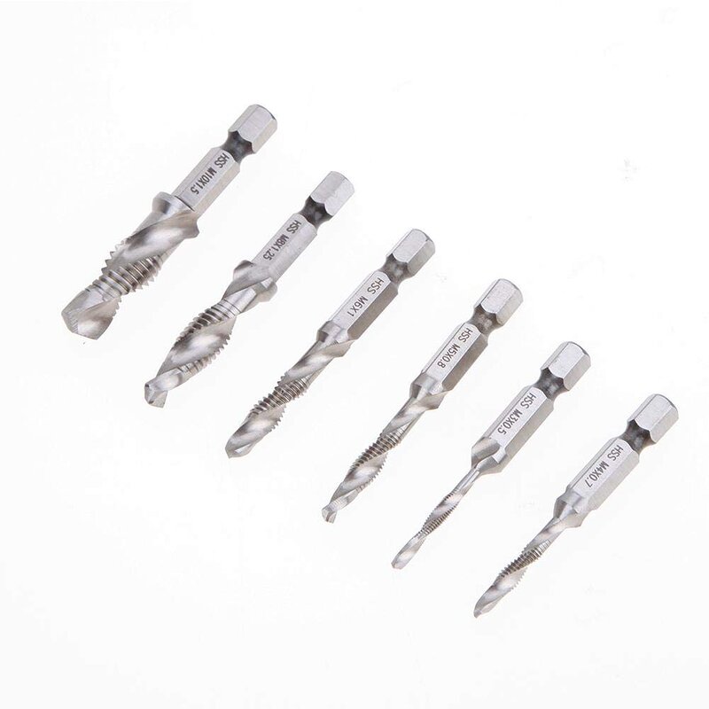 Thread Drill Bit Manufacturer - 6pcs HSS Composite Cobalt Flute