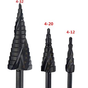Step Drill Bit Set Factory - 3Pcs HSS Spiral Groove Hex