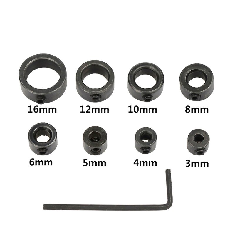 Drill Stop Collars Supplier - 8pcs 3-16mm Depth Positioner