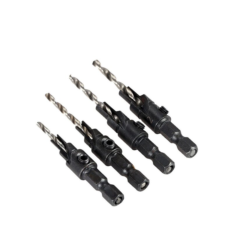 HSS Drill Bits Factory - 4pcs Hex Shank Screw Hole Chamfer