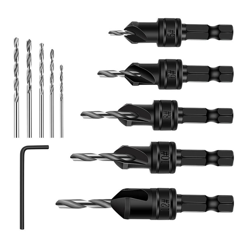 Countersink Drill Bit Set Manufacturer - 5pcs Pilot Holes Hex Shank