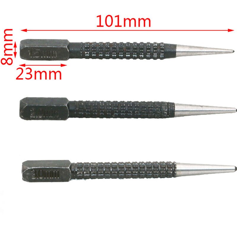 Center Punch Factory - 3 Pack 1.5-3mm Alloy Steel Marker