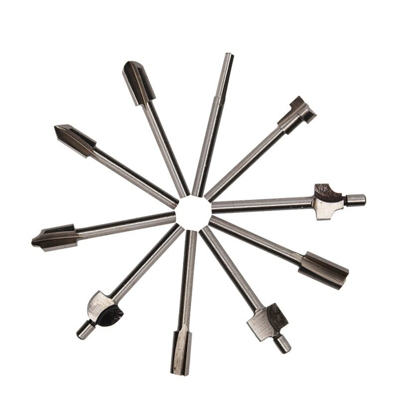 Trimmer Router Bits Factory - 10pcs 3mm Titanium Coated HSS